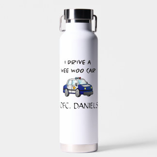 Personalized Police car  Water Bottle