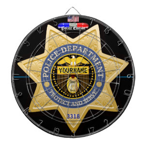 Personalized Police Edition Dart Board