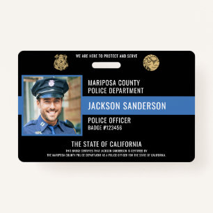 Personalized Police Law Enforcement Employee ID Badge
