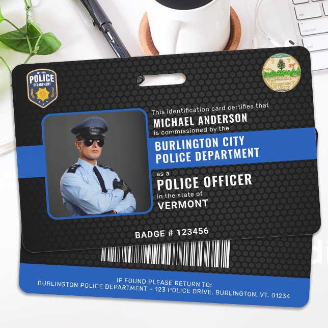 Personalized Police Officer ID Law Enforcement Badge (Creator Uploaded)