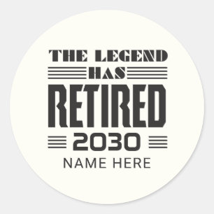 Personalized Police Officer Retirement Classic Round Sticker
