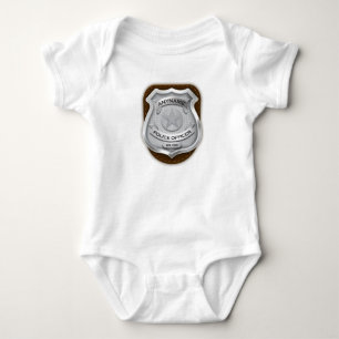 Personalized Police Officer Sheriff Cop NAME Badge Baby Bodysuit