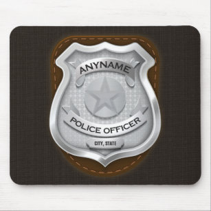 Personalized Police Officer Sheriff Cop NAME Badge Mouse Pad