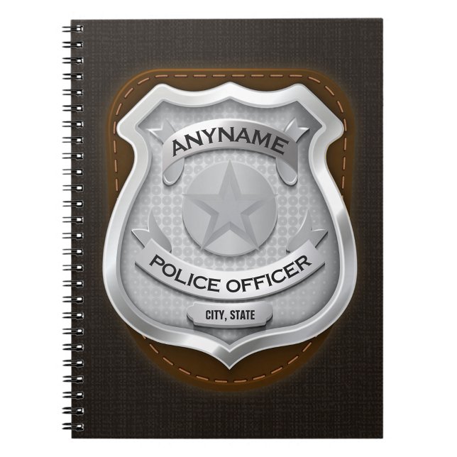 Personalized Police Officer Sheriff Cop NAME Badge Notebook (Creator Uploaded)