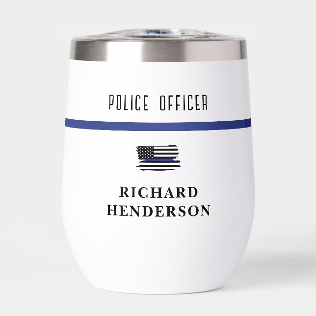 Personalized Police Officer Thin Blue Line (Front)