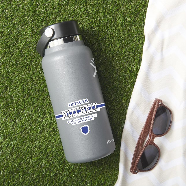 Personalized Police Officer Thin Blue Line (HydroFlask Insitu)