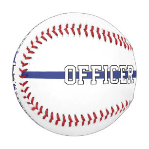 Personalized Police Officer Thin Blue Line Baseball