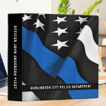 Personalized Police Officer Thin Blue Line  Binder<br><div class="desc">Thin Blue Line Police Officer Binder - American flag in Police Flag colours, distressed design . Personalize this police binder with police officer's name, and police department . This personalized law enforcement binder is perfect for all law enforcement agencies and police departments. COPYRIGHT © 2020 Judy Burrows, Black Dog Art...</div>