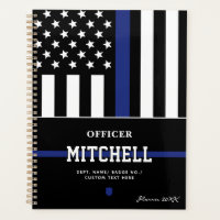 Personalized Police Officer Thin Blue Line