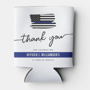 Personalized Police Retirement Celebration Can Cooler