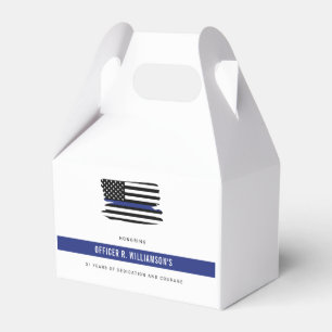 Personalized Police Retirement Celebration Favor Box