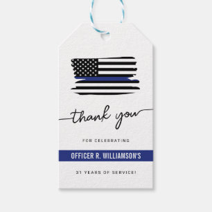 Personalized Police Retirement Celebration Gift Tags