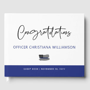 Personalized Police Retirement Celebration Guest Book
