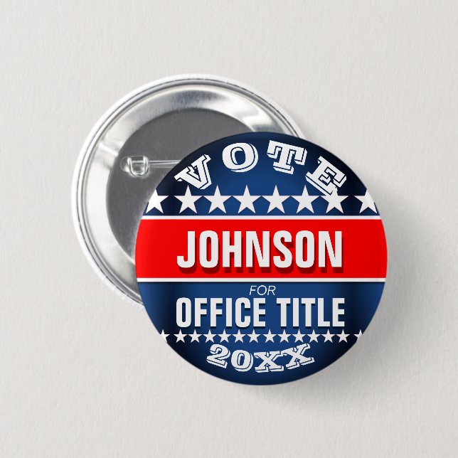 Personalized Political Button (Front & Back)