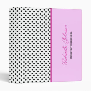 Personalized Polka Dot Binder
