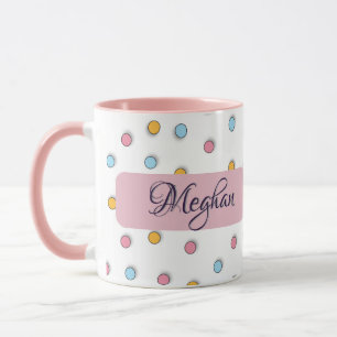 Personalized Polka Dot Coffee Mug