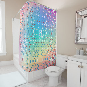 Personalized Polka dot Diamond pattern Rainbow