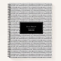 Personalized Polka Dot Notebook