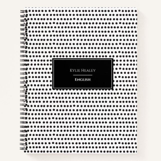 Personalized Polka Dot Notebook (Front)