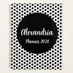 Personalized Polka Dot Planner