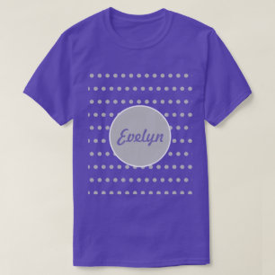 Personalized Polka Dot T-Shirt (Lavender & Grey)