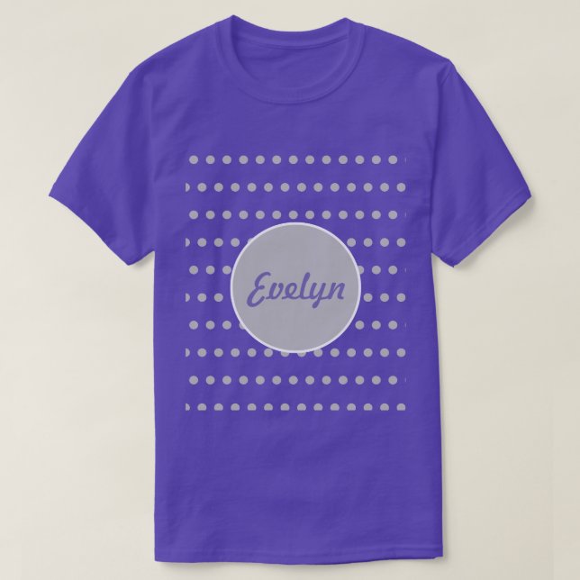 Personalized Polka Dot T-Shirt (Lavender & Grey) (Design Front)