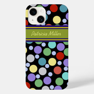 personalized polka dots pattern Case-Mate iPhone 14 case