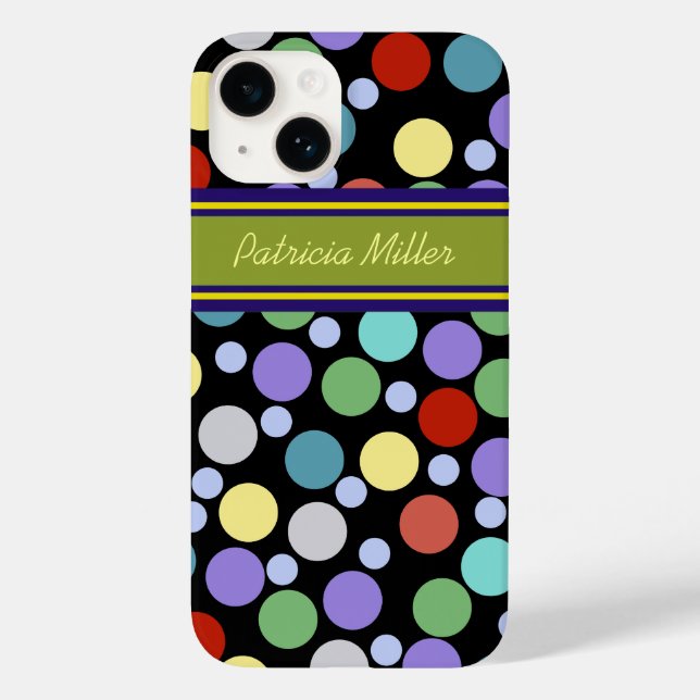 personalized polka dots pattern Case-Mate iPhone case (Back)