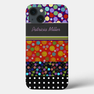 personalized polka dots patterns iPhone 13 case