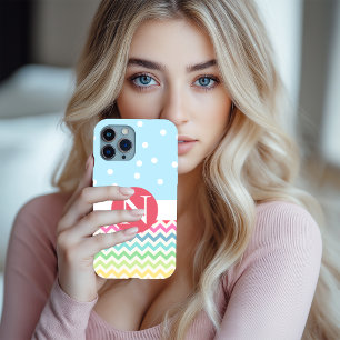 Personalized Polka Zag iPhone Case