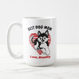 Personalized Pomsky Puppy Dog Mom Custom Name Coffee Mug