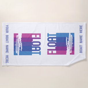 Personalized Pontoon Boat Beach Towel