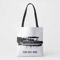 Personalized Pontoon Boat Tote Bag