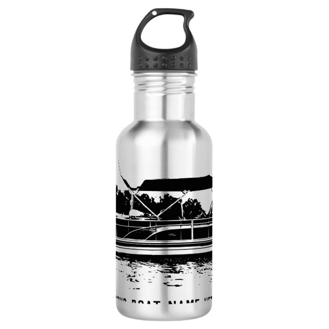 Personalized Pontoon Boat Water Bottle (Front)