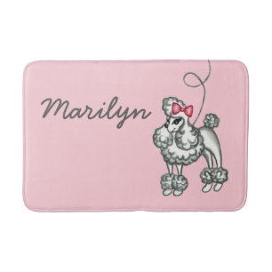 Personalized Poodle Bath Mat