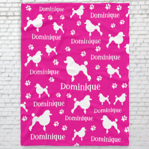 Personalized Poodle Blanket Custom Dog Lover Gift