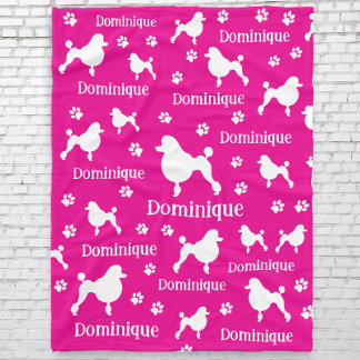 Personalized Poodle Blanket Custom Dog Lover Gift