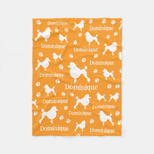 Personalized Poodle Blanket Custom Dog Lover Gift (Front)