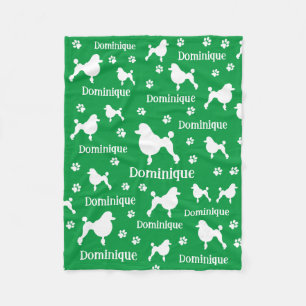Personalized Poodle Blanket Custom Dog Lover Gift