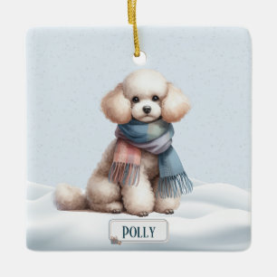 Personalized Poodle Christmas Ornament