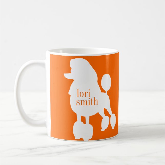 Personalized Poodle coffee mug (Left)
