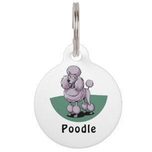 Personalized  Poodle Dog Puppy Name Pet Tag