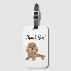 Personalized Poodle Dog Travel Luggage Tag