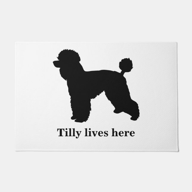Personalized Poodle Doormat (Front)