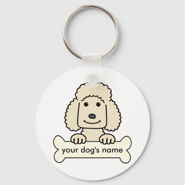 Personalized Poodle Keychain (Front)