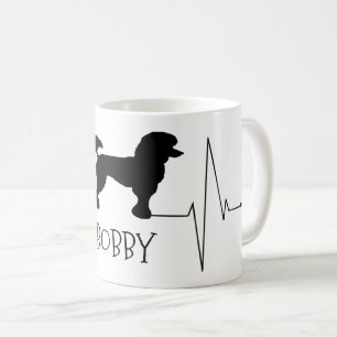 Personalized Poodle Love My Dog Heart Beat Coffee Mug