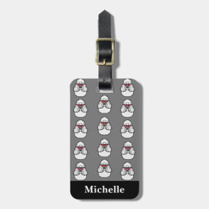 Personalized Poodle Pattern Funny Luggage Tag