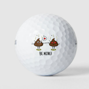 Personalized Poop Emoji Love Golf Balls