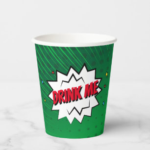 Personalized Pop Art Christmas Comic Paper Cups