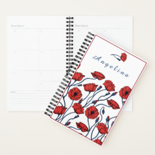 Personalized Poppy Flower Bouquet Planner